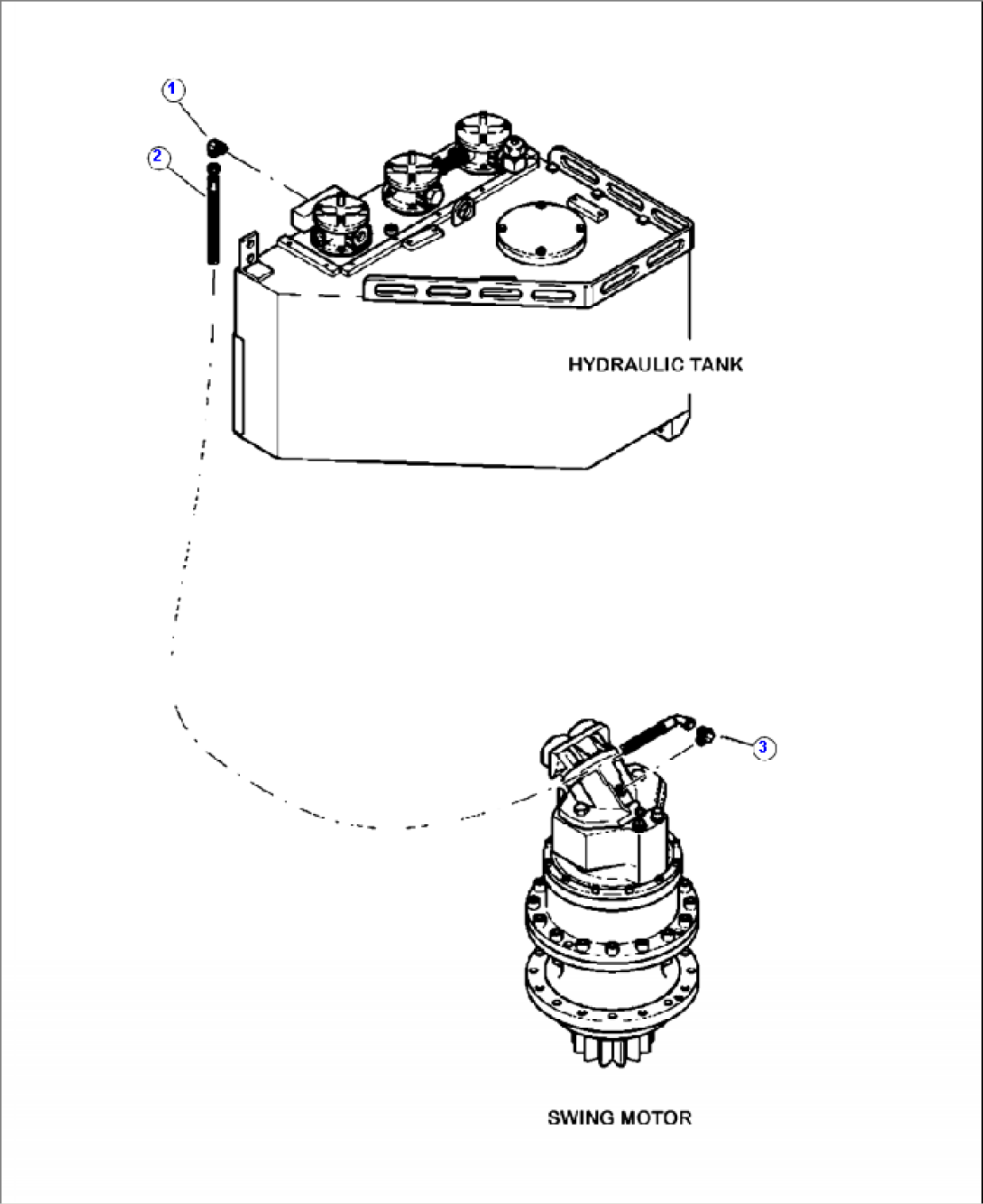 N0220-01A0 SWING MOTOR CASE DRAIN LINE