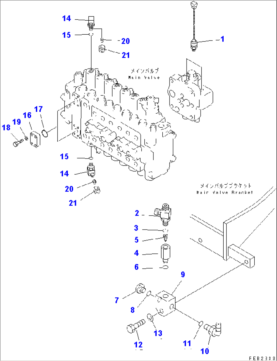 MAIN VALVE (SENSOR) (1 ACTUATOR) (ATTACHMENT LINE LESS)