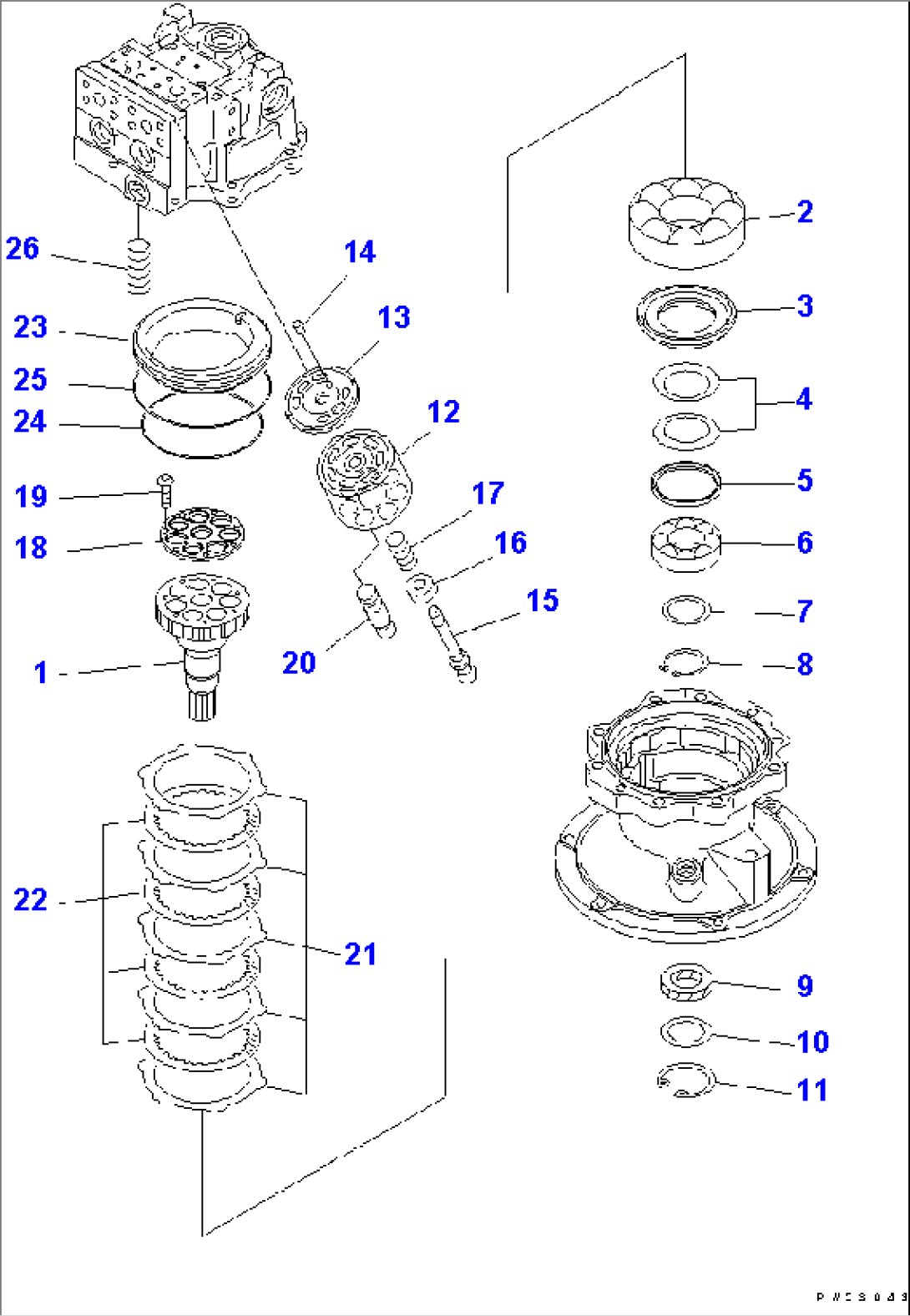 SWING MOTOR (DRIVE SHAFT CYLINDER BLOCK)