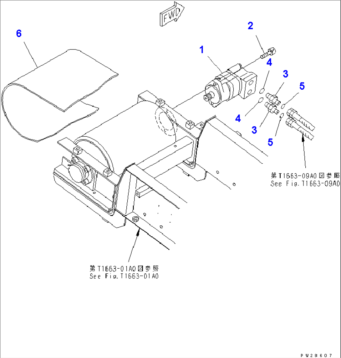 SIDE CONVEYOR (INNER PARTS) (MOTOR AND BELT)(#1301-1320)