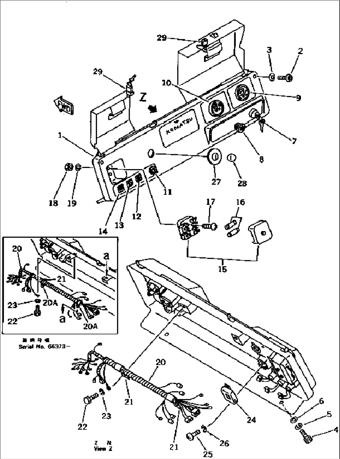 INSTRUMENT PANEL (FOR PEDAL STEERING WITH VANDALISM PROTECTION)