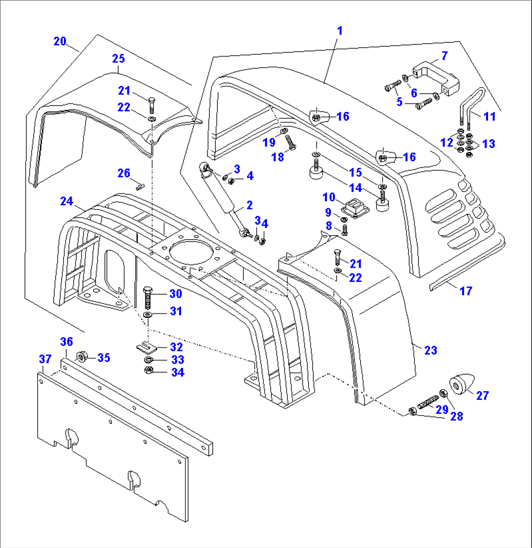 RADIATOR GUARD AND BONNET