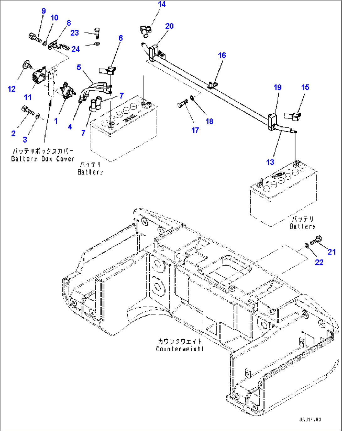 Battery Box, Switch and Lamp (#80001-)
