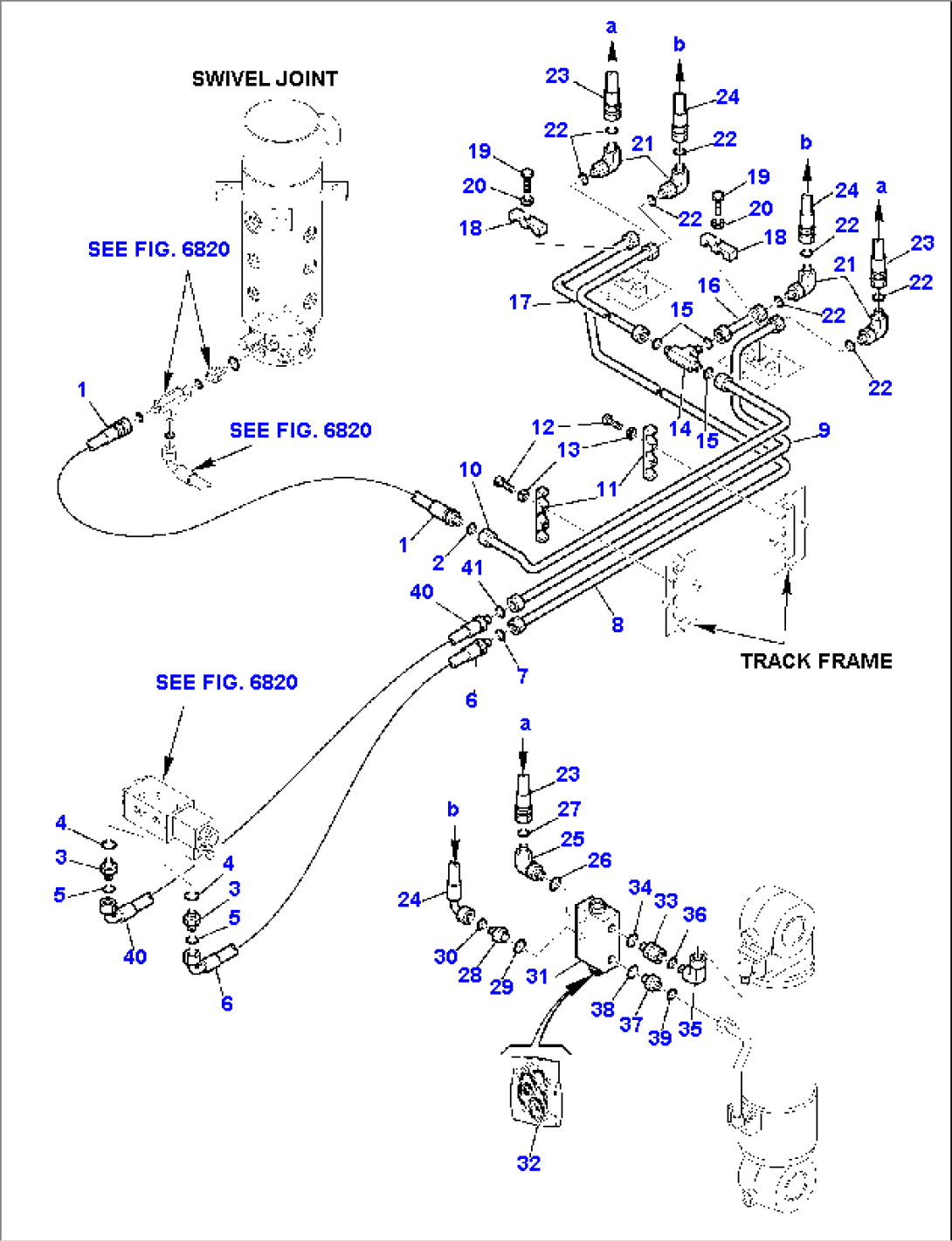HYDRAULIC PIPING (REAR AND FRONT OUTRIGGER) (2/2)