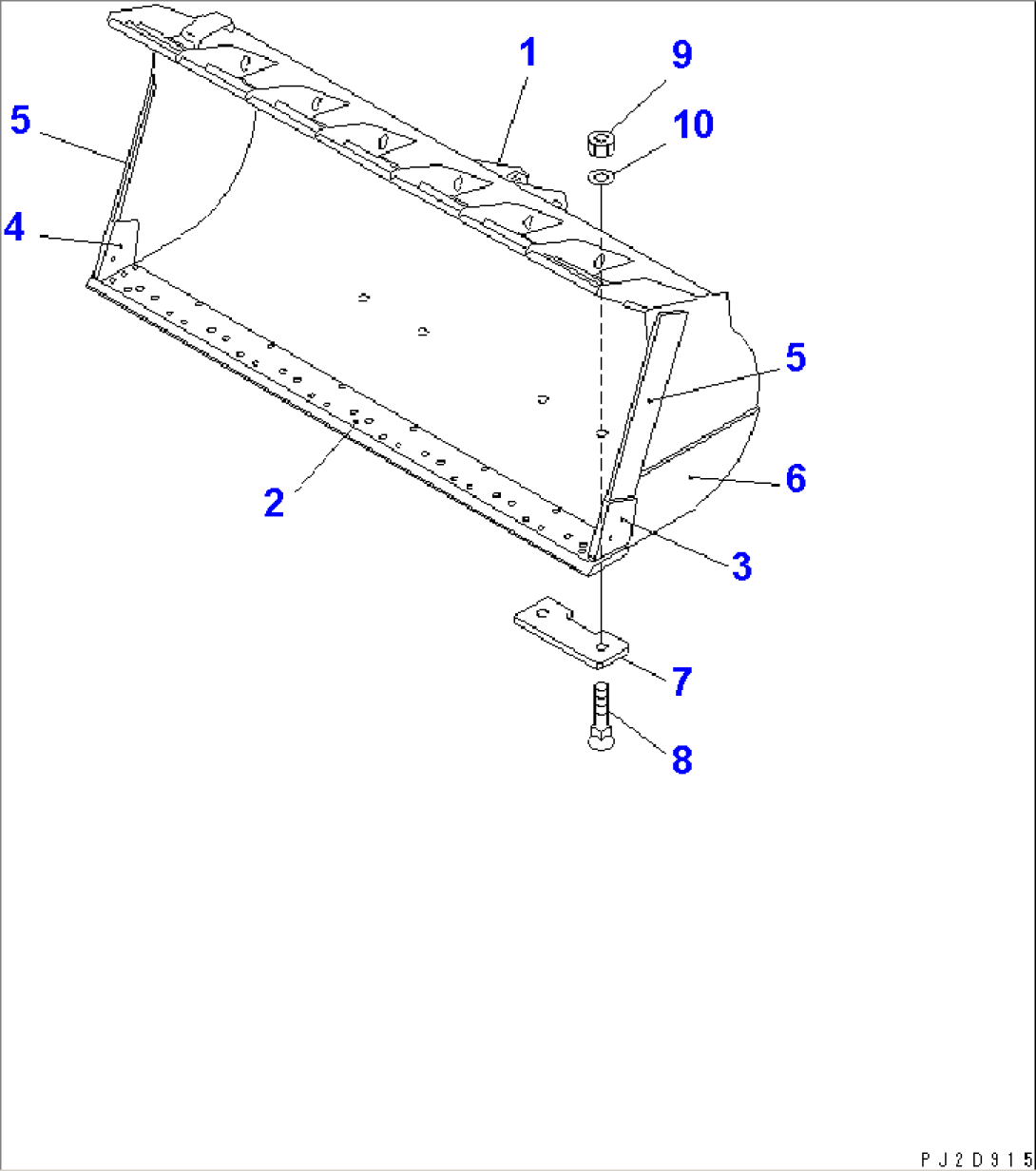 BUCKET (4.3M3) (4.5M3¤ WITH SEGMENT EDGE)(#52001-)