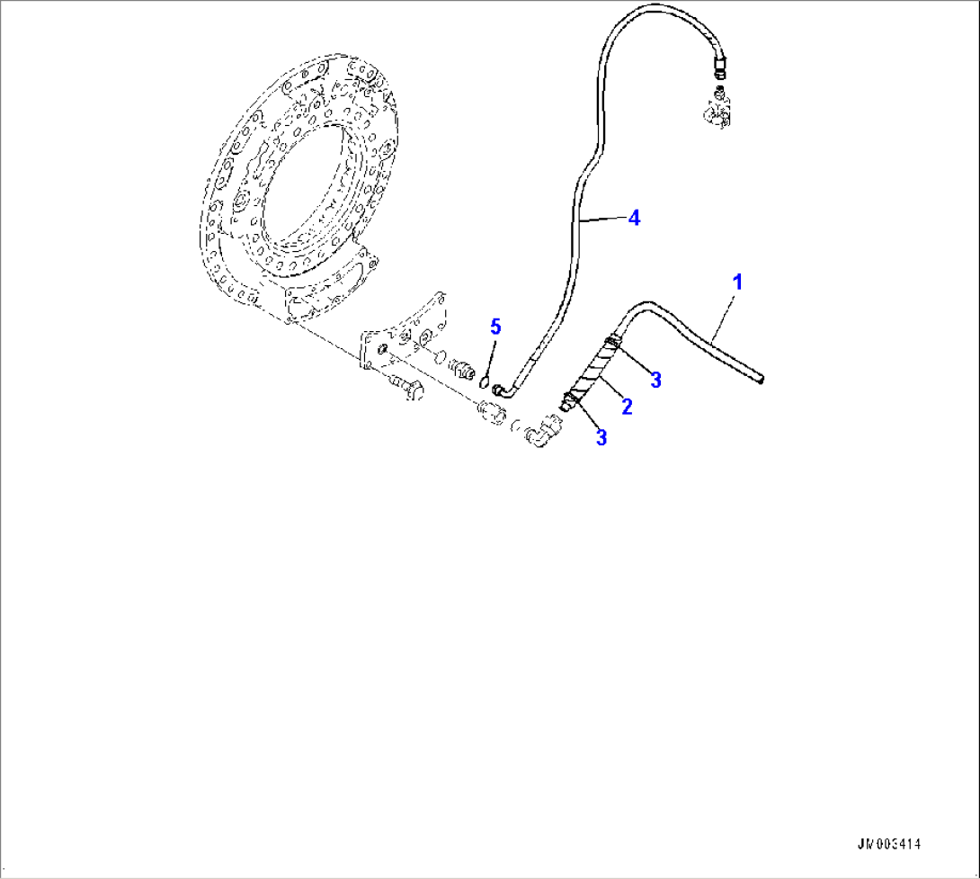 Front Axle, Piping, R.H. (#5129-)