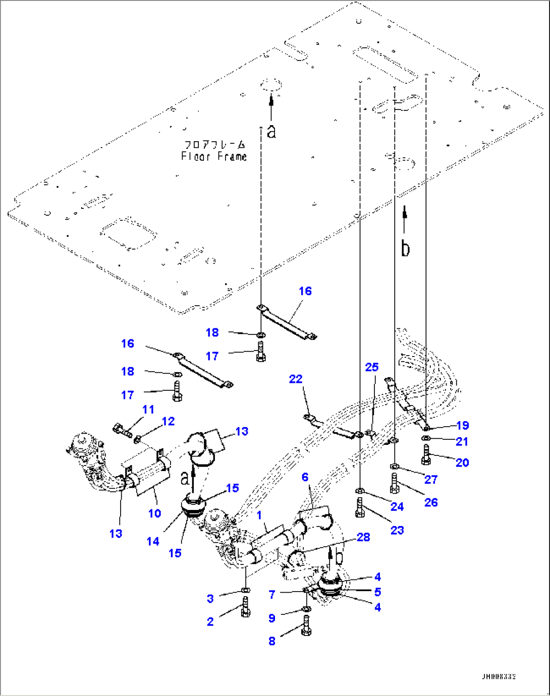 Cab, Floor, Piping Mounting (#80163-)