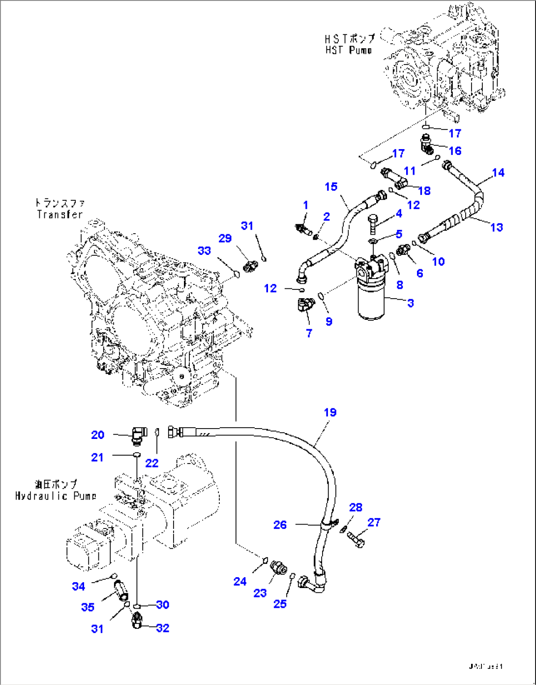 Hydraulic Piping, Filter and Transfer Piping (#70883-)