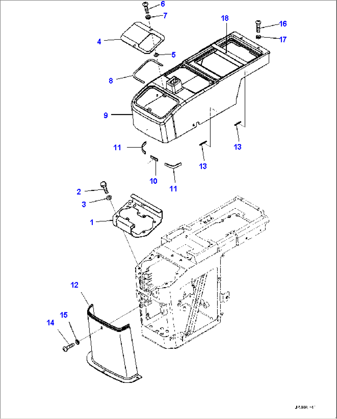Loader Control Unit, Console Cover, R.H. (#71307-)