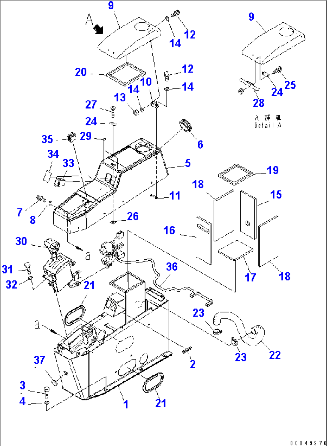 FLOOR (CONSOL BOX) (WITH ADDITIONAL POWER WINDOW)(#2001-)