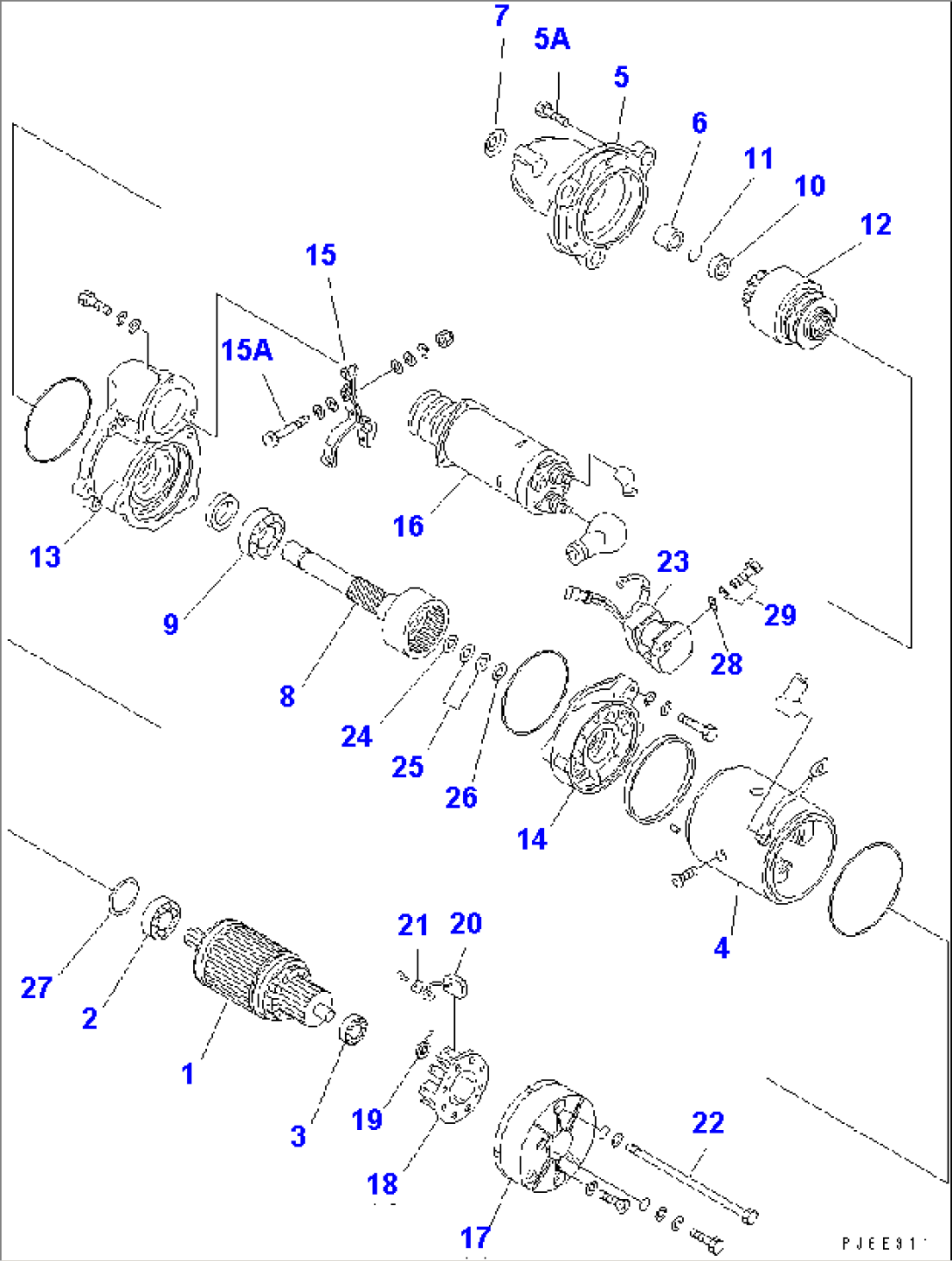 STARTING MOTOR (7.5KW) (INNER PARTS)(#310043-310521)