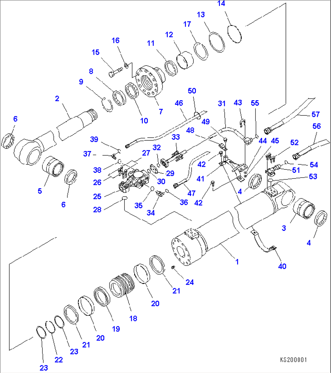 BOOM ADJUST CYLINDER (FOR 2-PIECE BOOM)