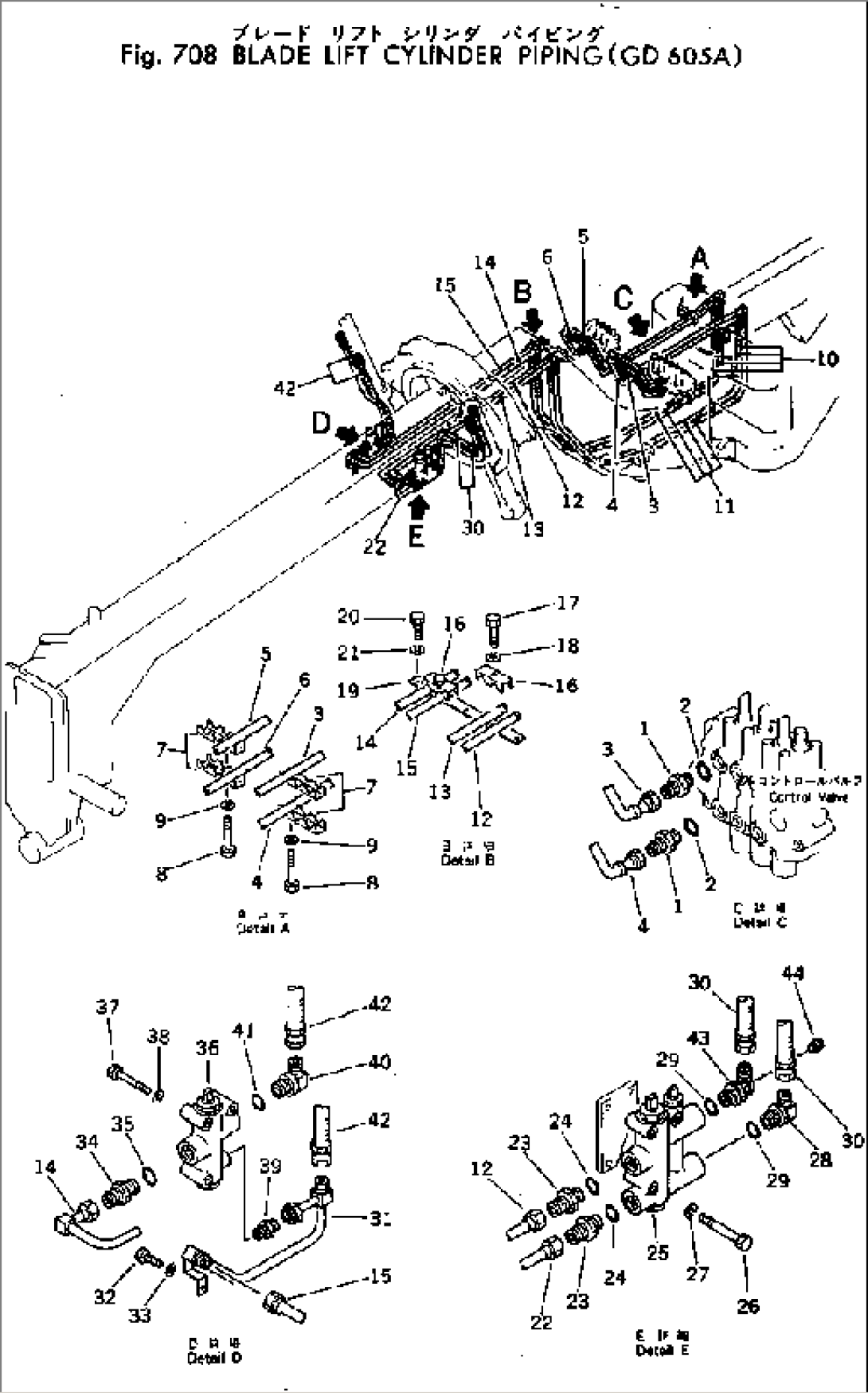 BLADE LIFT CYLINDER PIPING