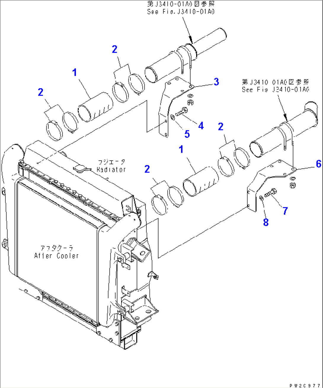 RADIATOR (AIR INTAKE PIPING)