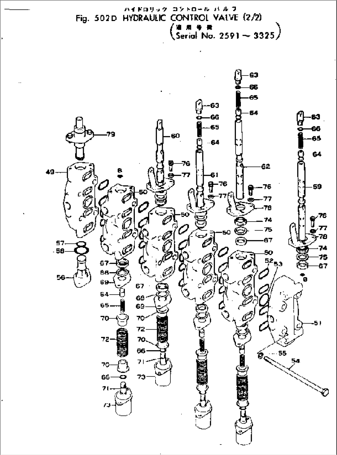 HYDRAULIC CONTROL VALVE (2/2)(#2591-3325)