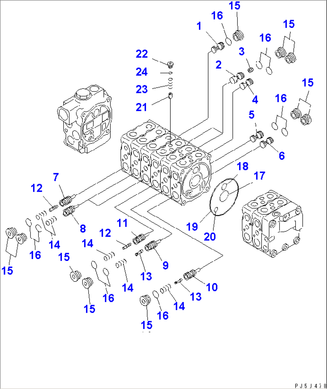 MAIN VALVE (8-VALVE) (2/8) (FOR BLADE)(#52374-)