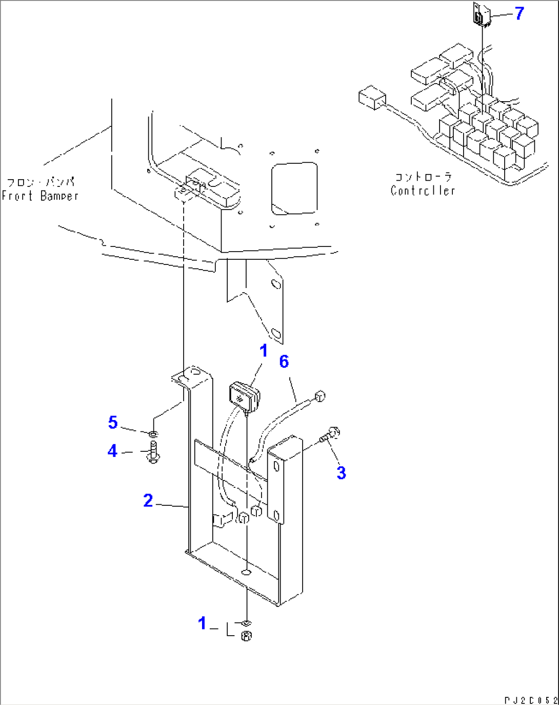 FRONT LAMP (FOG LAMP) (WITH 3RD WINCH)(#15301-)