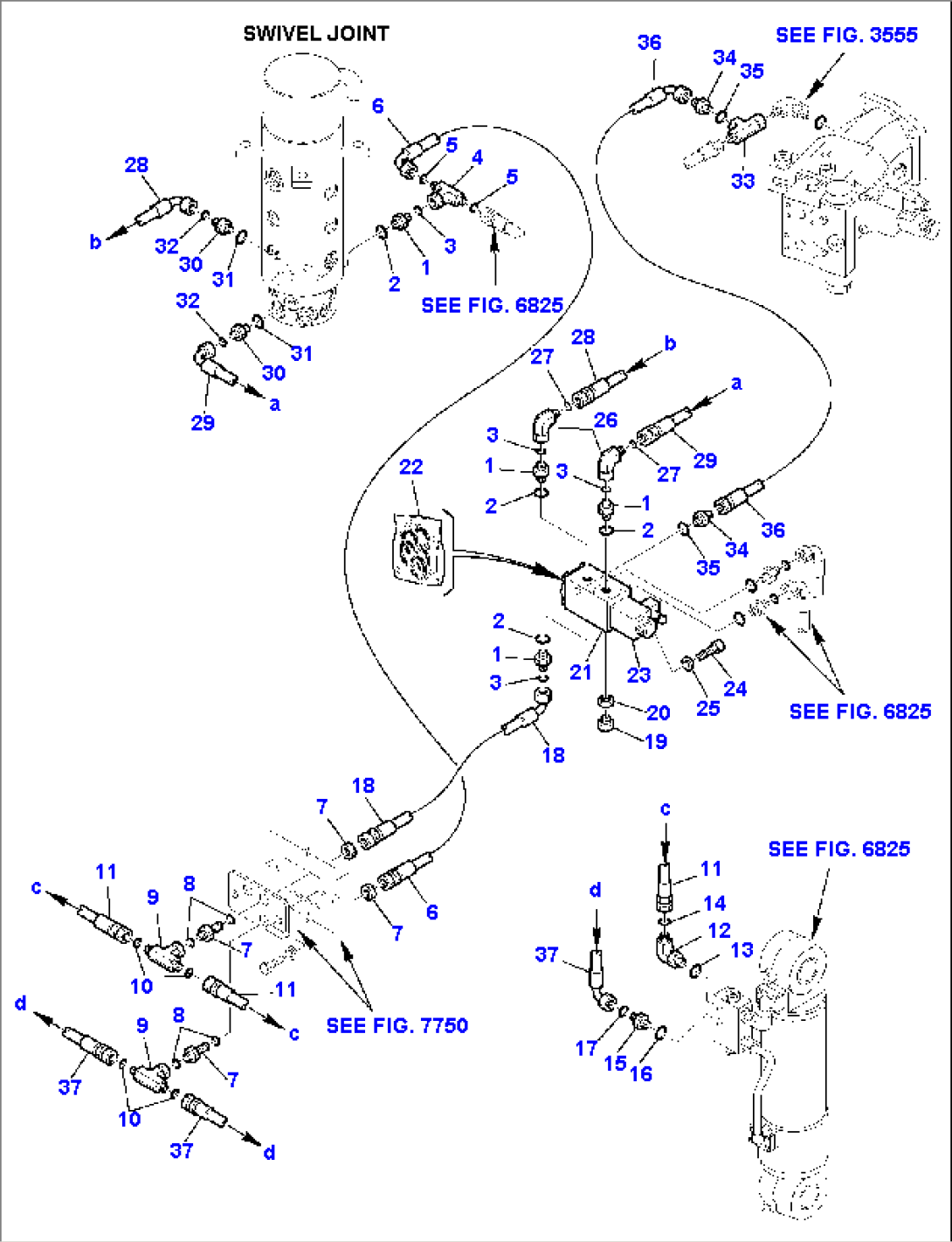 HYDRAULIC PIPING (FRONT BLADE WITH REAR OUTRIGGER) (1/2)