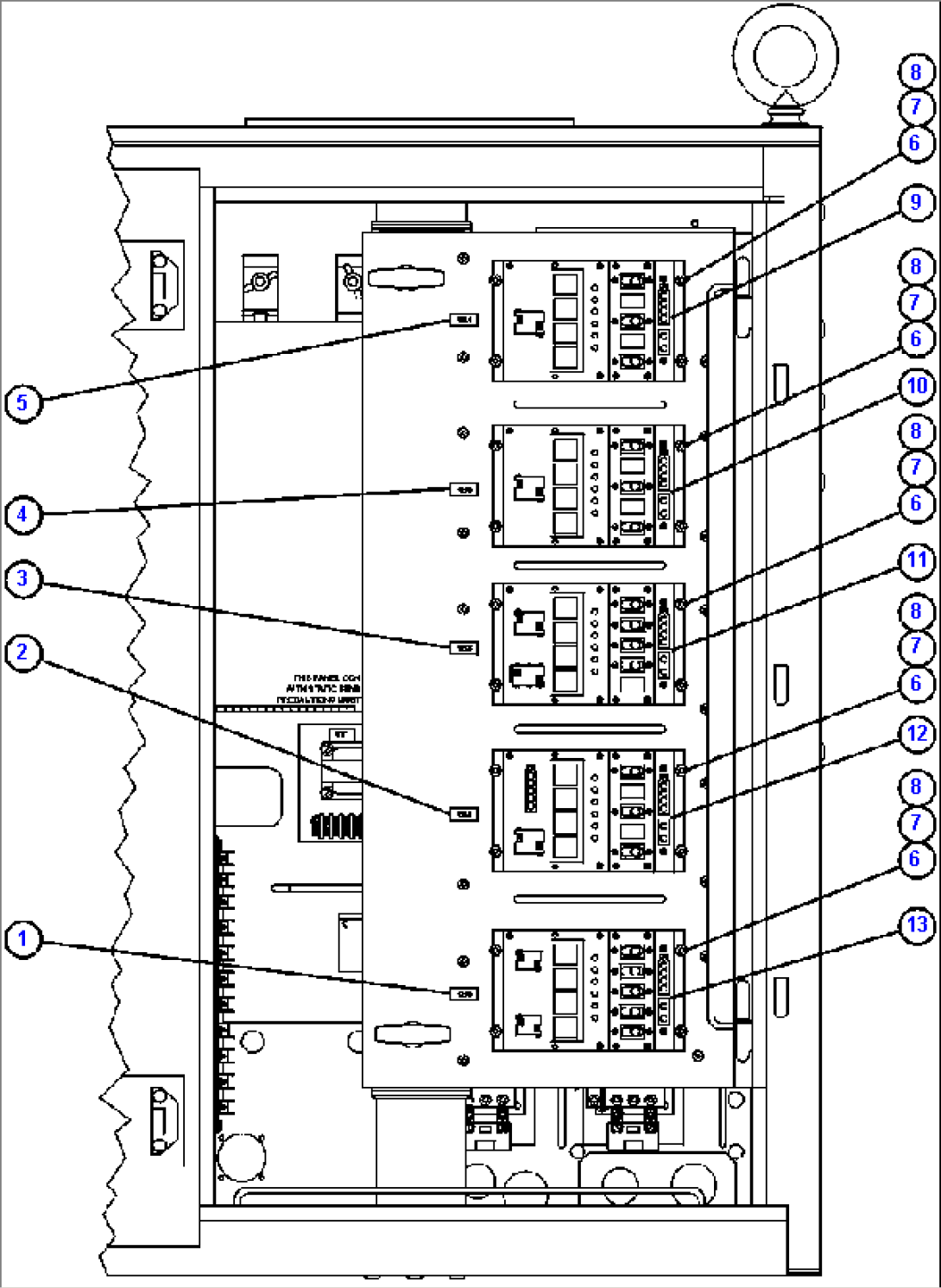 CONTROL CABINET RIGHT DOOR (SWING OUT DOOR)