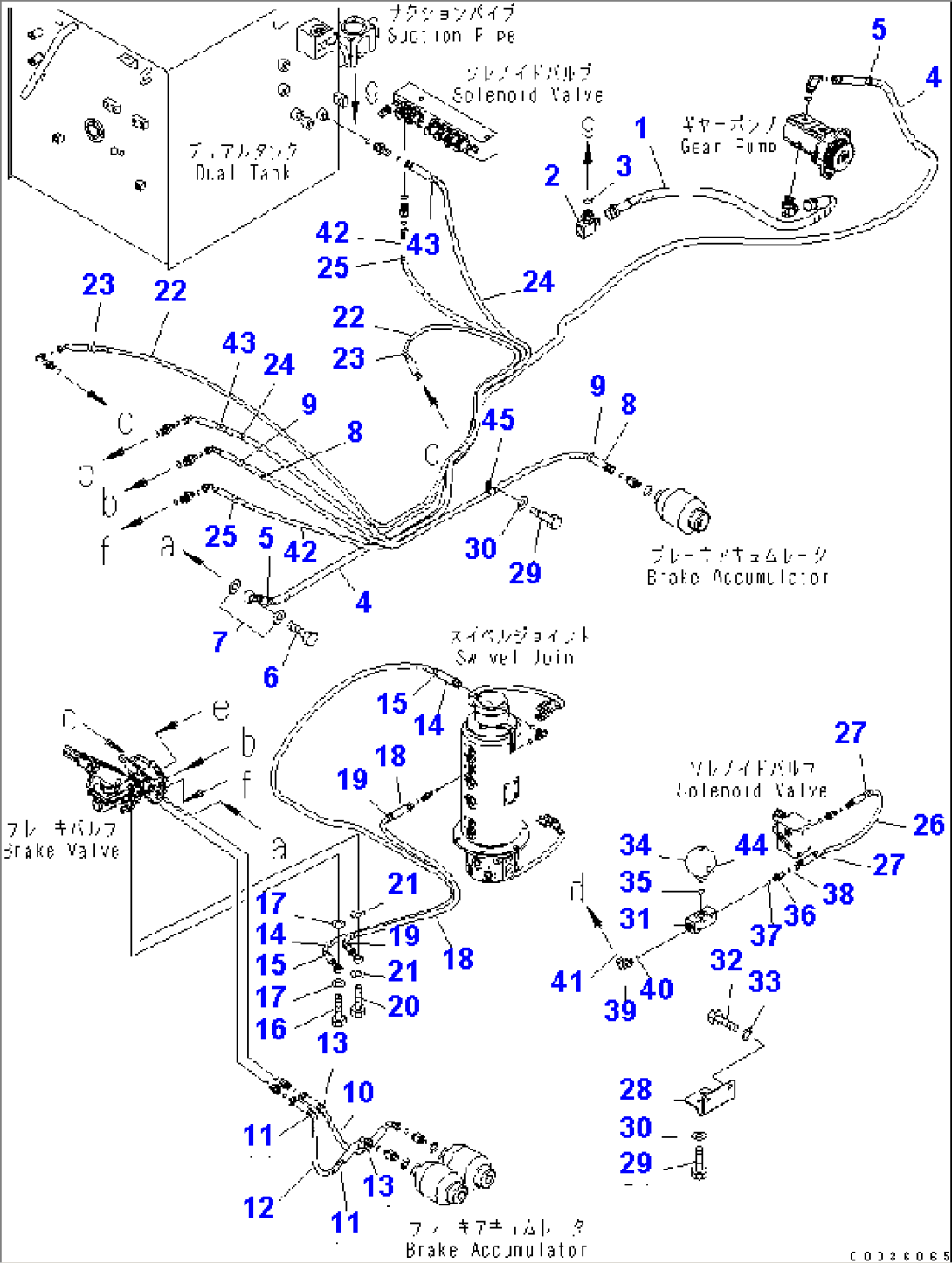 BRAKE LINE (UPPER) (HOSE) (ITALY SPEC.)