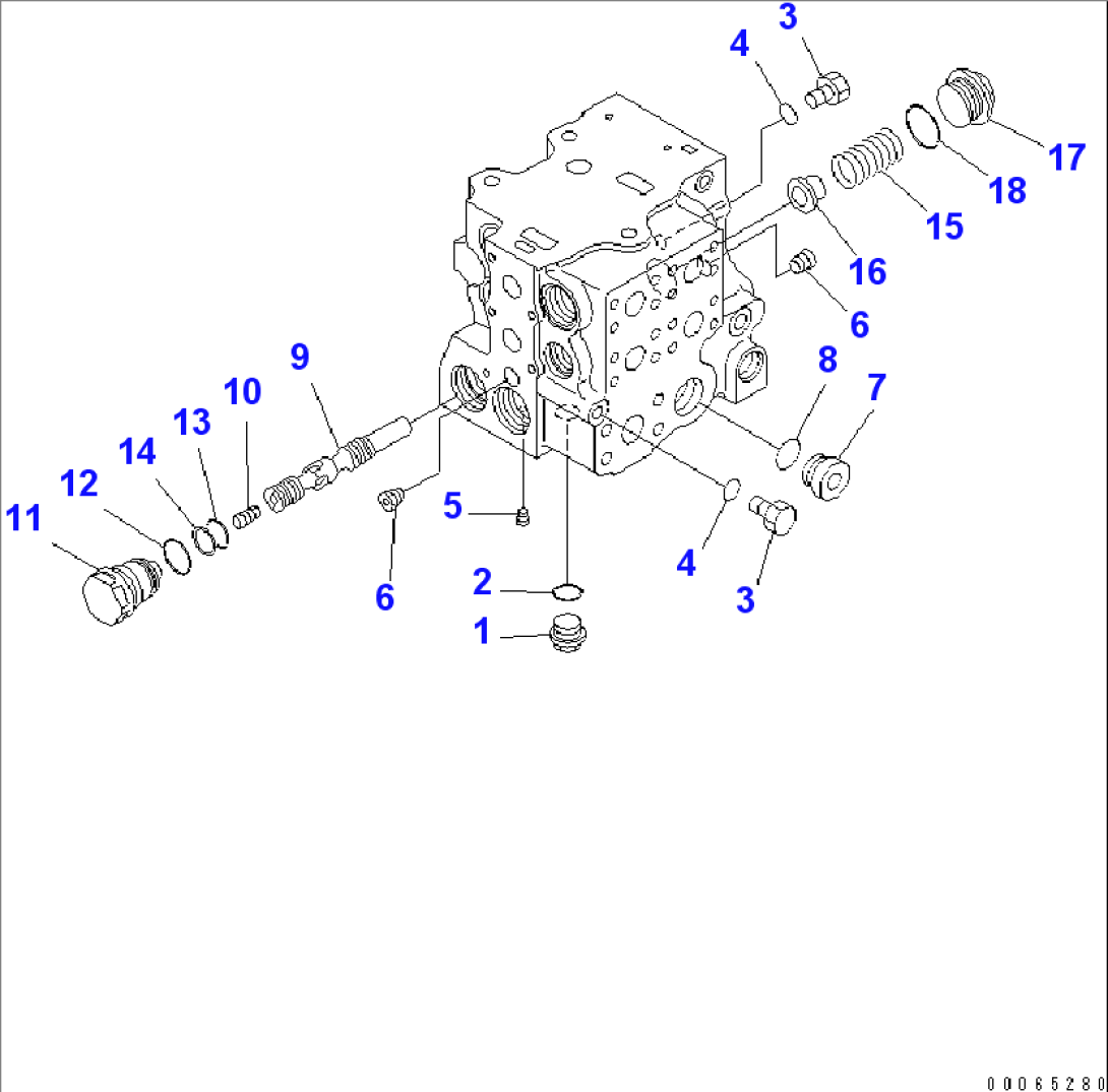 CONTROL VALVE (4-SPOOL) (2/9)(#85001-)