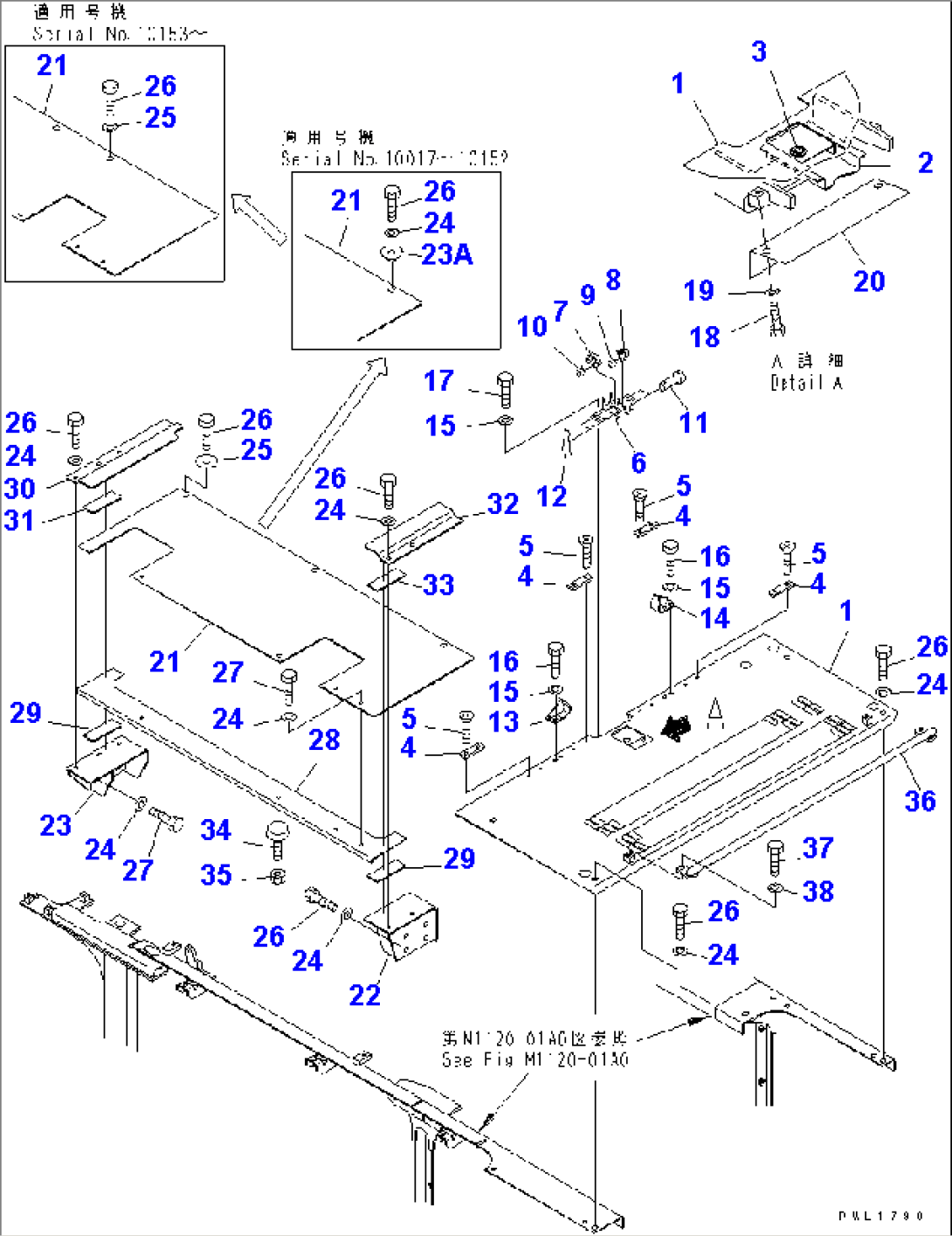 COVER (UPPER) (MACHINE CAB)(#10001-10999)