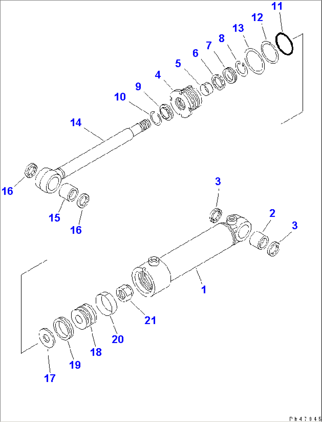 GRAPPLE CYLINDER(#60001-)