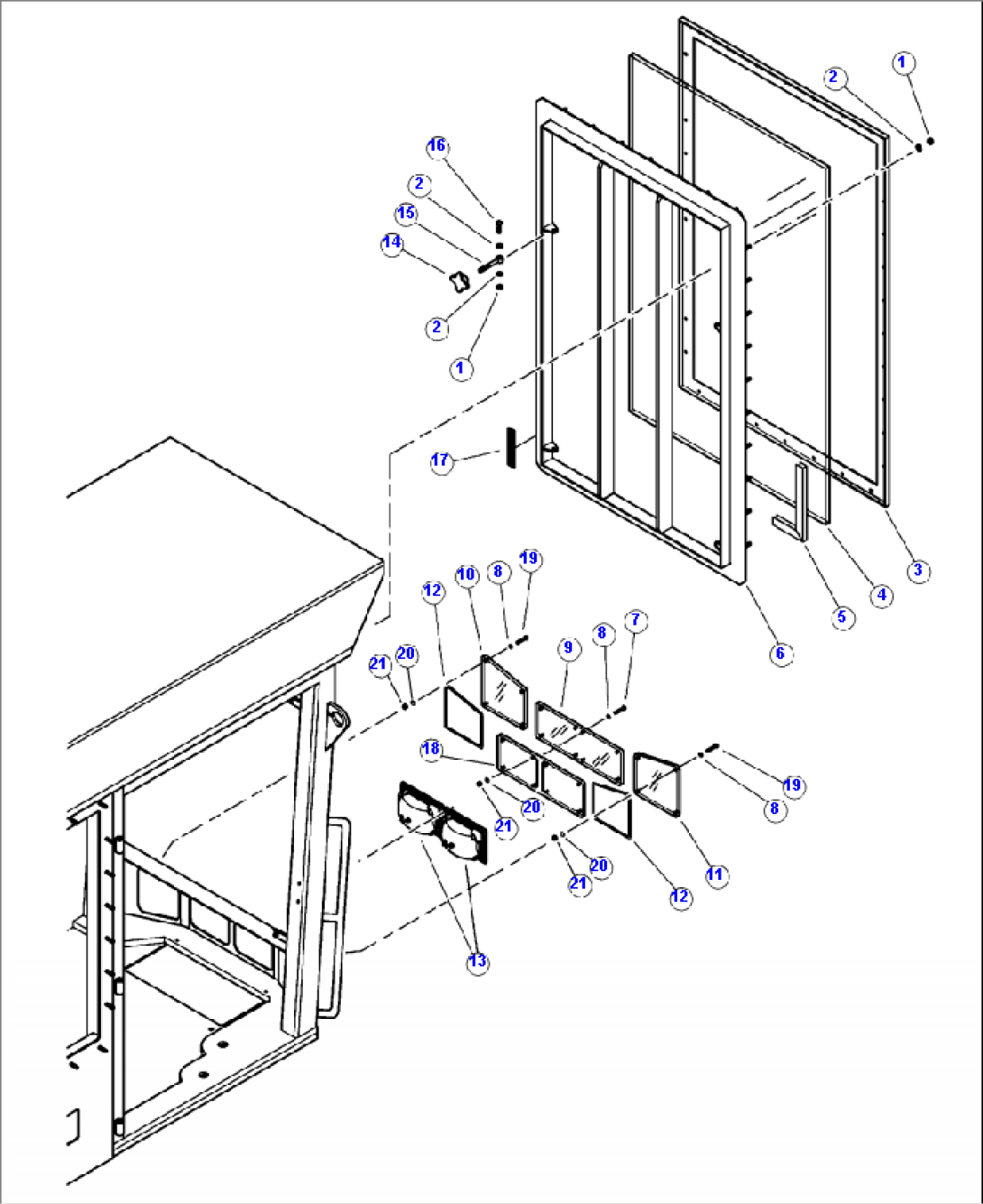 K0210-03A0 FRONT WINDOWS