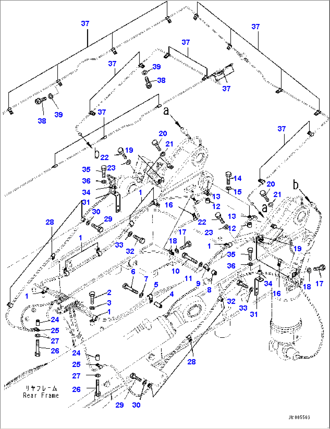 Auto-greasing System, Piping Mounting (2/2) (#5001-)
