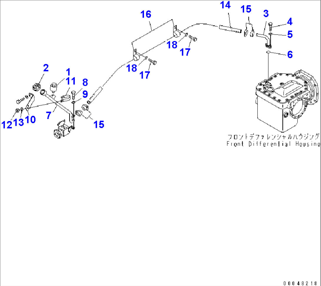 FRONT DRIVE SHAFT (BREATHER PIPING)(#2001-)