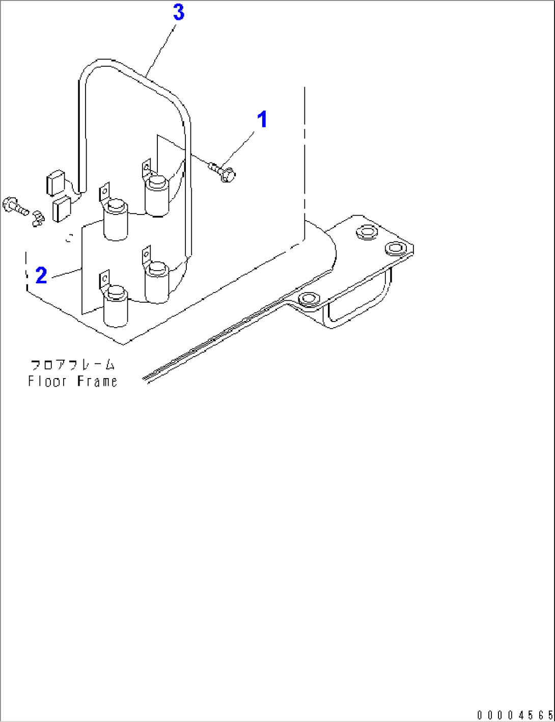 FLOOR (L.H. CONSOLE BOX LINE) (WITH HEATER) (WITH 2-PERSONS CAB)(#55195-)