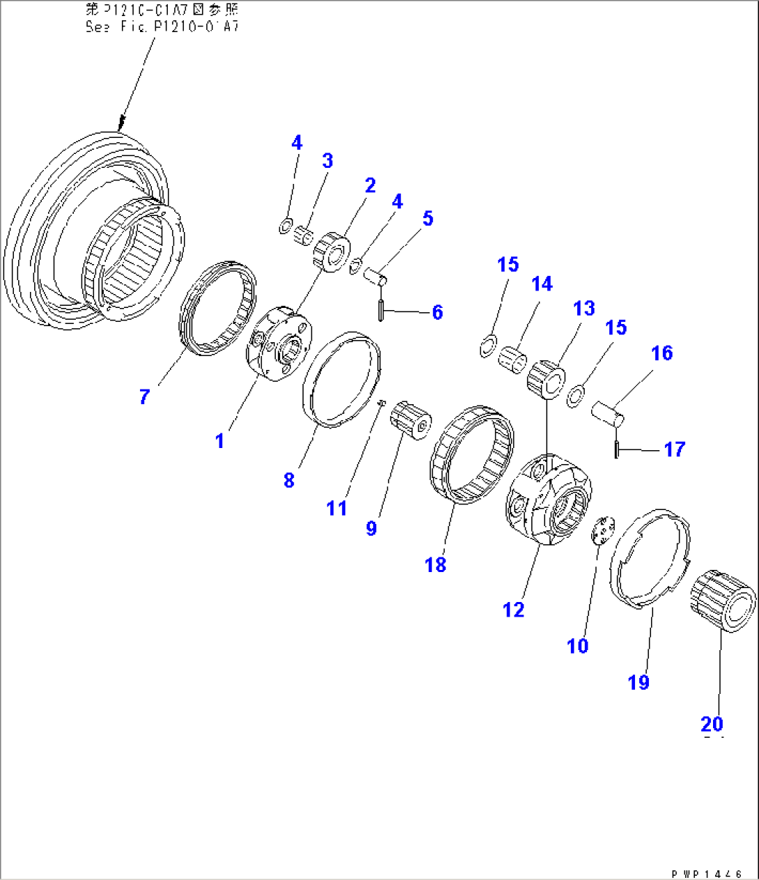FINAL DRIVE (1ST AND 2ND CARRIER)(#K32001-)