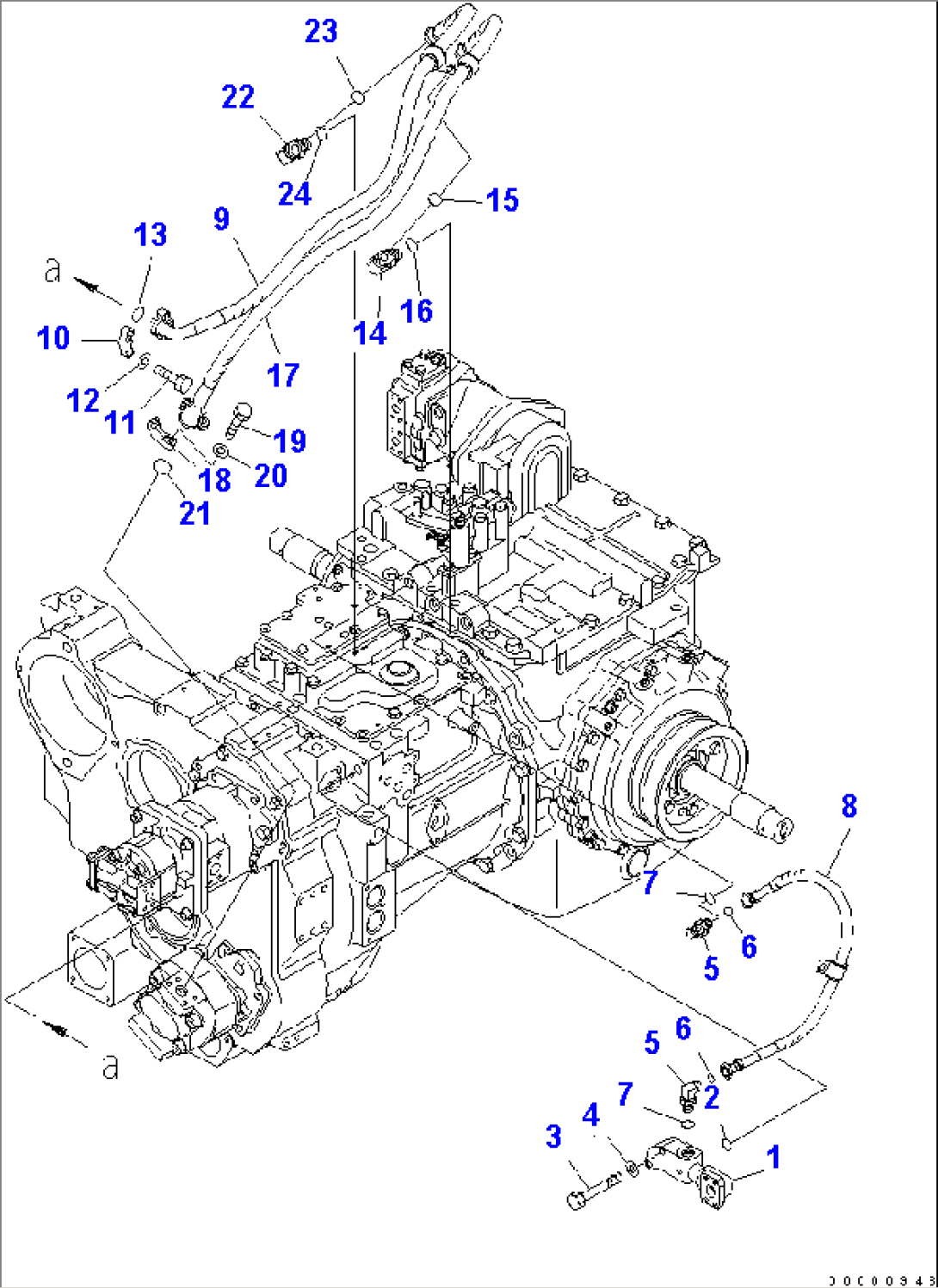 POWER TRAIN (PIPING)(#1201-)