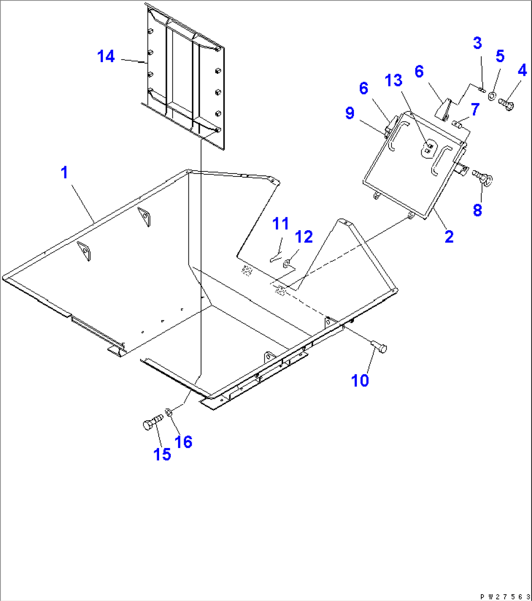 CRUSHER HOPPER (INNER PARTS) (MONO. CUTTER SPEC.)(#1215-)