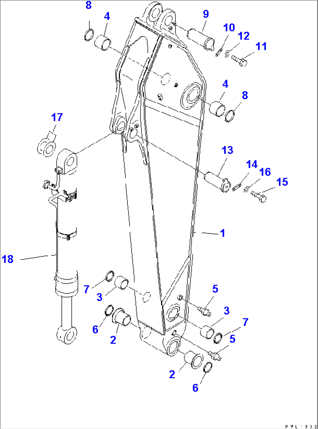 ARM (3.5M) (ARM AND BUCKET CYLINDER)