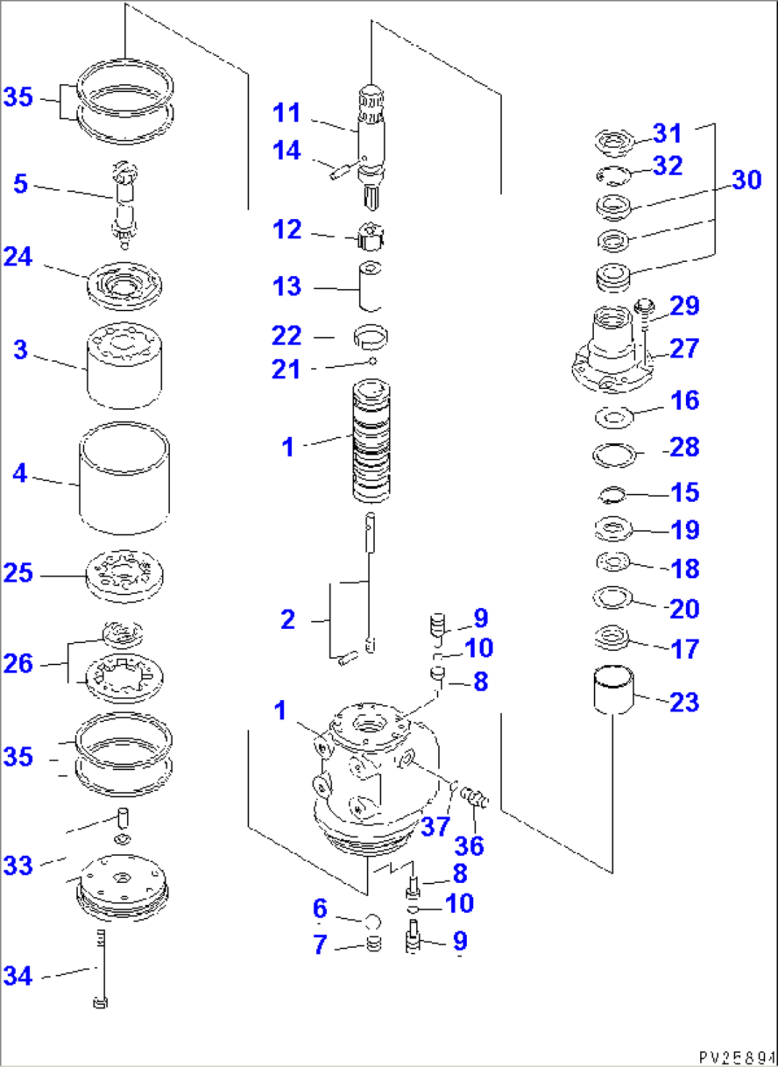 FRONT SUPPORT (STEERING VALVE INNER PARTS)