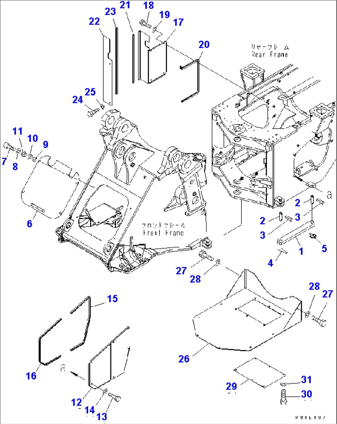 LOCK AND COVER (FOR POWER TRAIN UNDER GUARD)(FOR EXCEPT JAPAN)