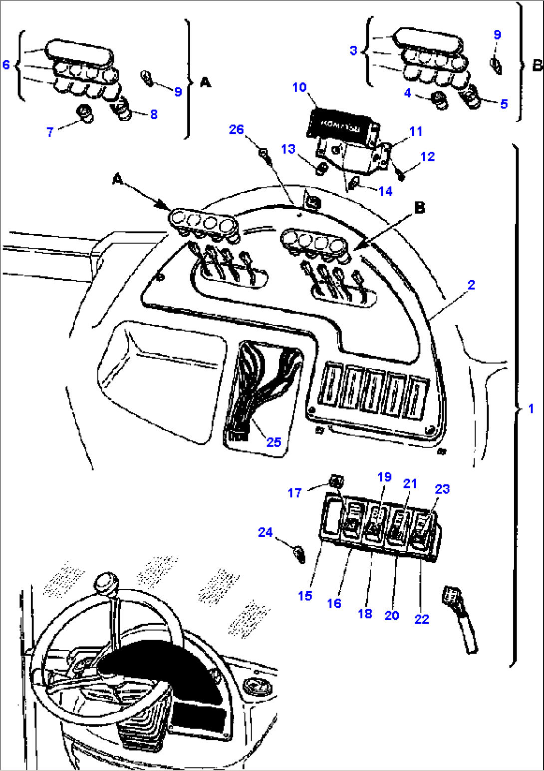 FIG. E1410-01A0 FRONT DASHBOARD