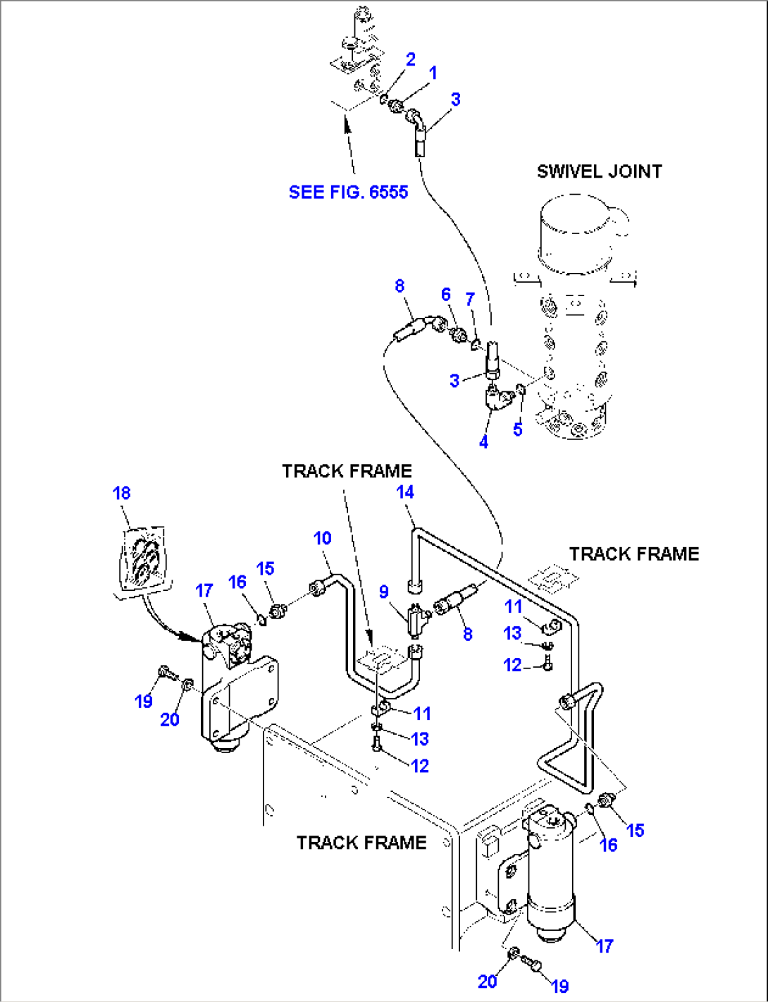 HYDRAULIC PIPING SUSPENSION LOCK CYLINDER LINE