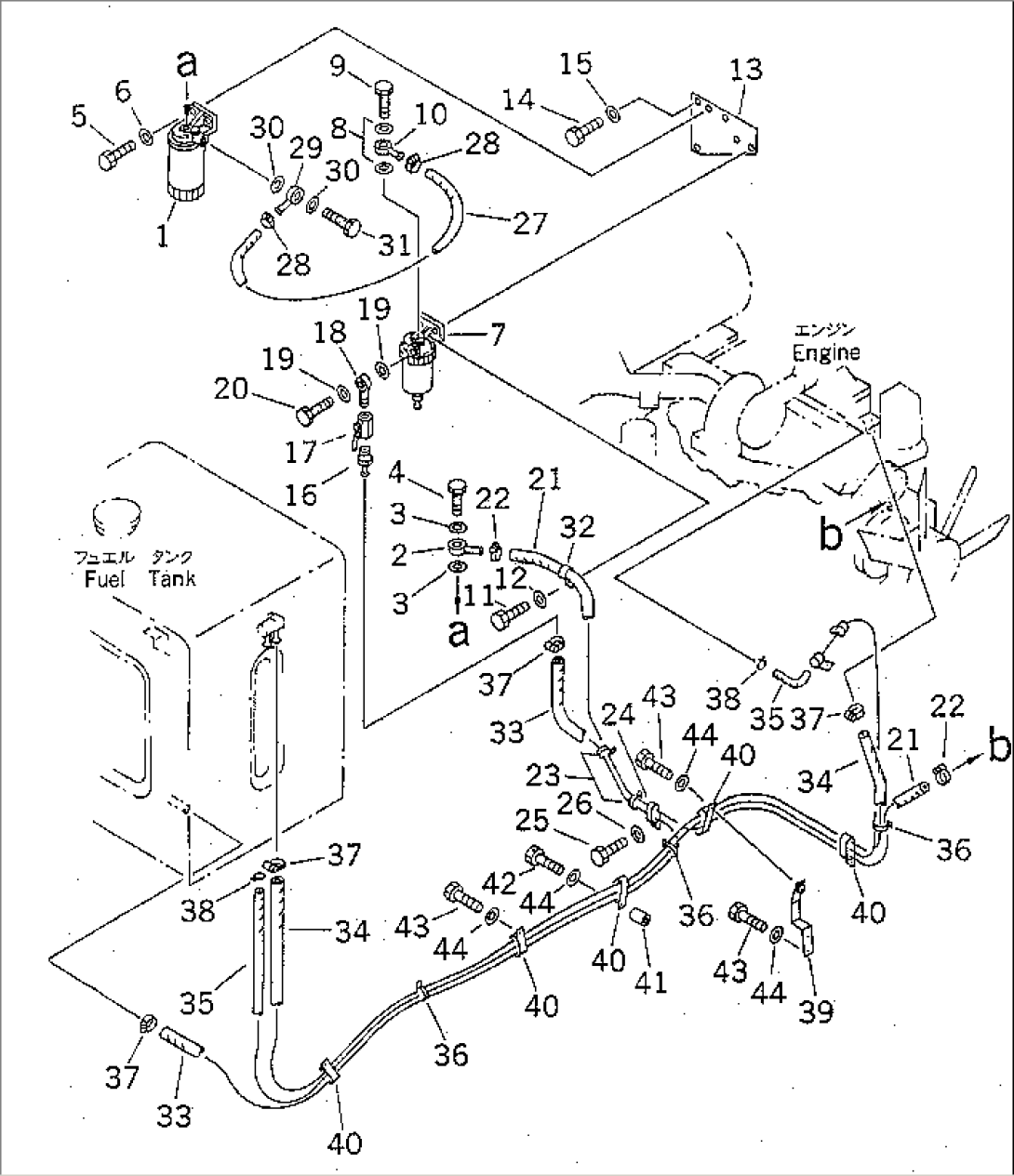 FUEL LINES (WITH PRE-FUEL FILTER AND WATER SEPARATOR)(#80001-96513)