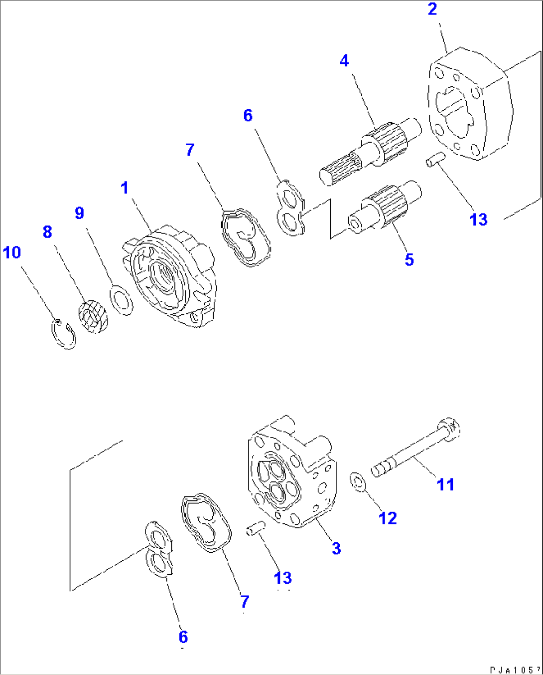 HYDRAULIC PUMP (P.P.C. PUMP)(#3001-)