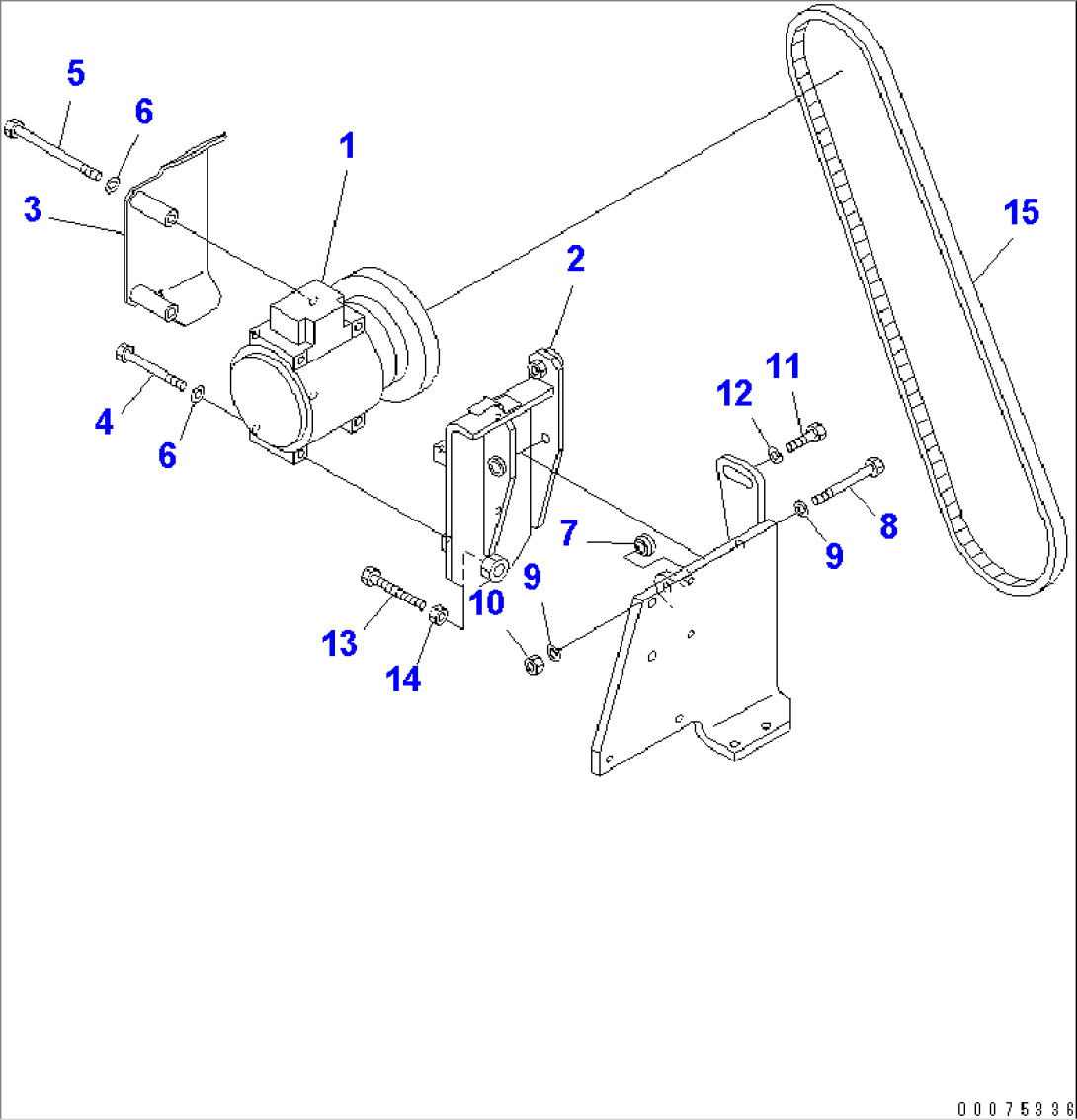 ENGINE (AIR COMPRESSOR AND MOUNTING PARTS)(#51075-)