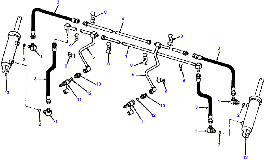 HYDRAULIC PIPING - MULTI-PURPOSE BUCKET (FOR MODEL 515C)