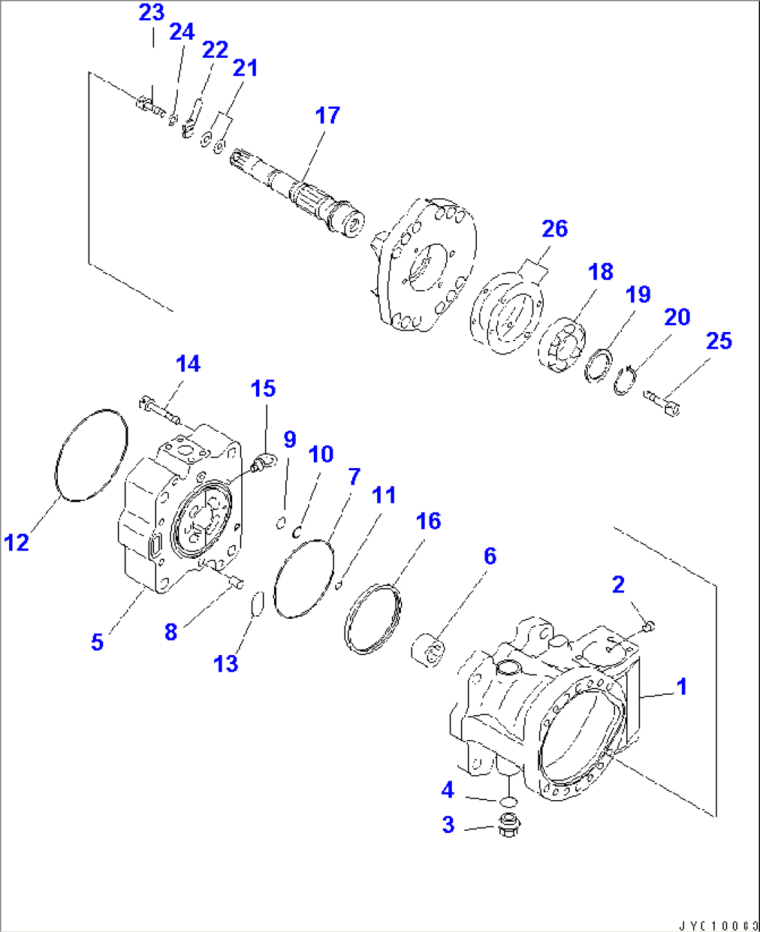 PISTON PUMP (4/9) (NO.2 PUMP)(#60092-)