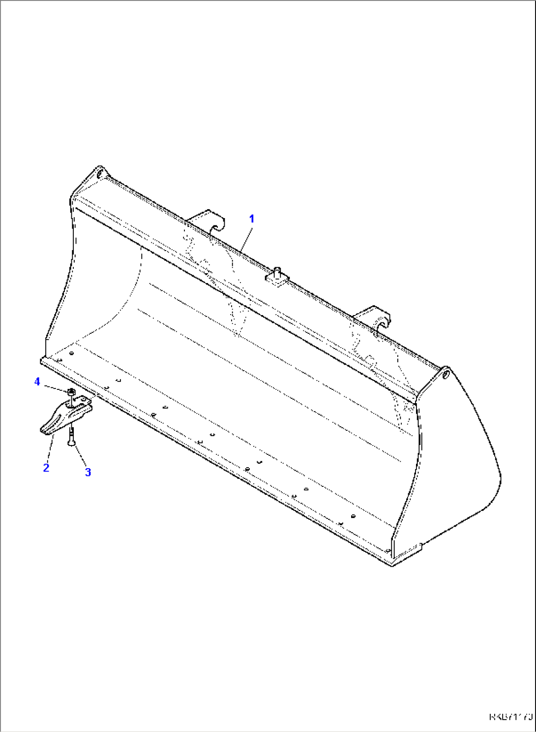 BUCKET (FOR QUICK COUPLING) (L=2320) (TUV)