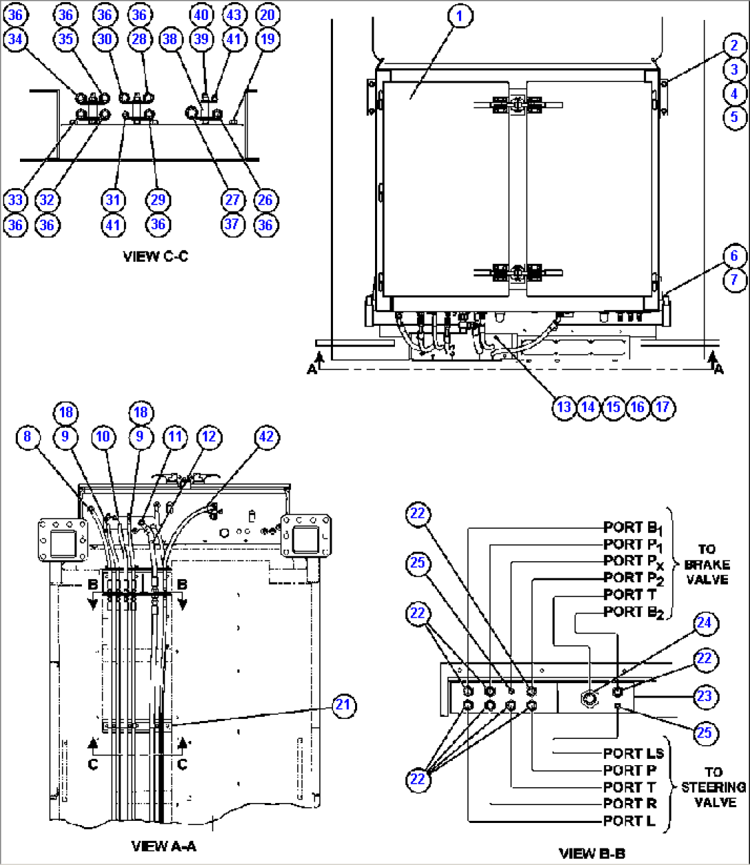 BRAKE CABINET/CAB PIPING