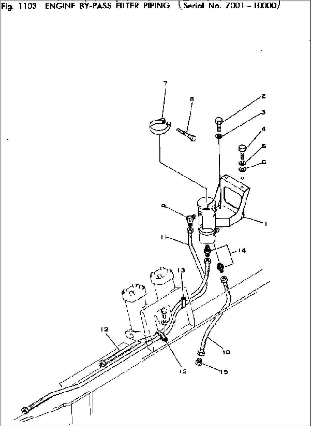 ENGINE BY-PASS FILTER PIPING(#7001-10000)