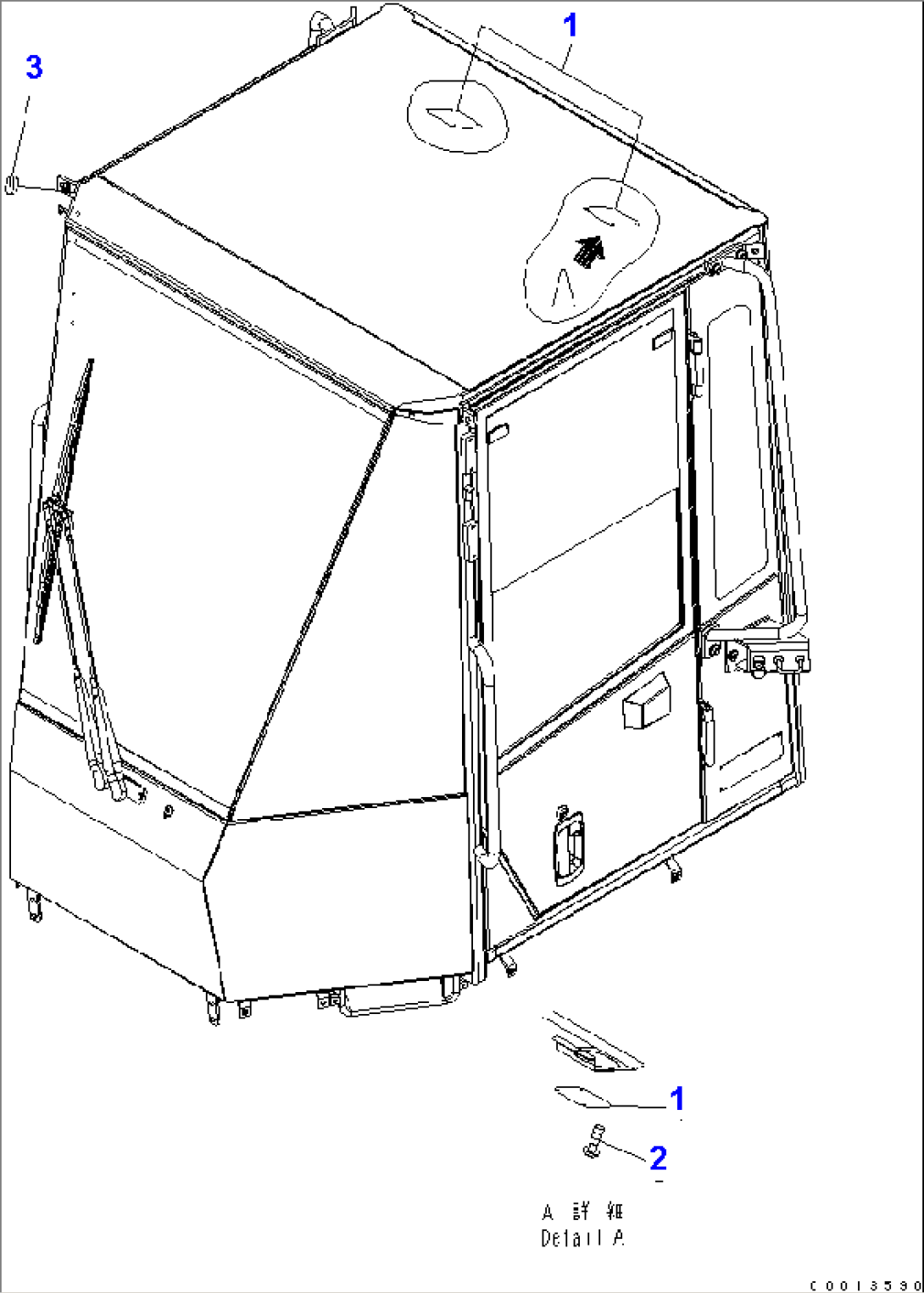 FLOOR (ANTENNA AND SPEAKER COVER) (FOR EXCEPT JAPAN)