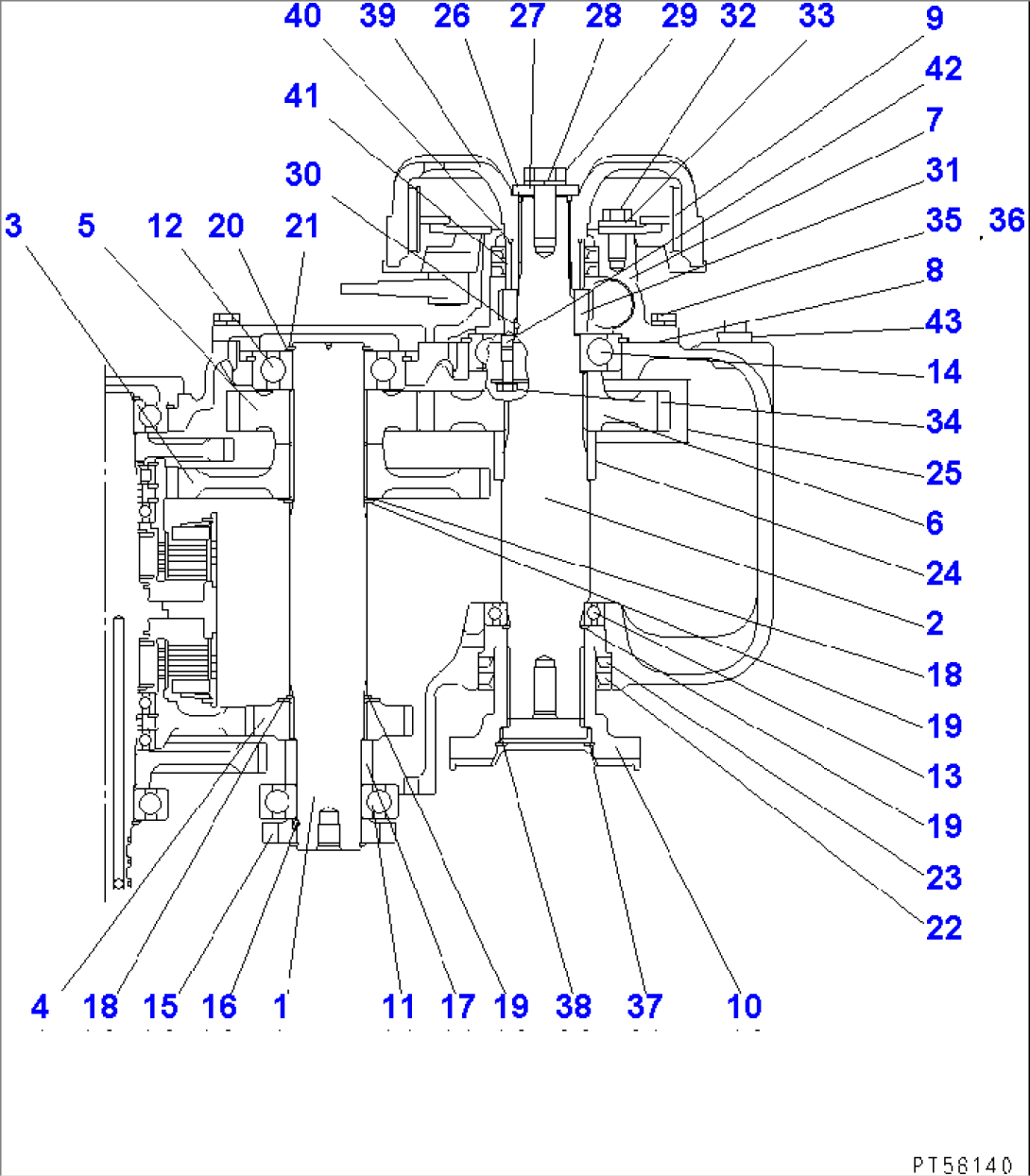 TRANSMISSION (OUTPUT SHAFT AND GEAR)