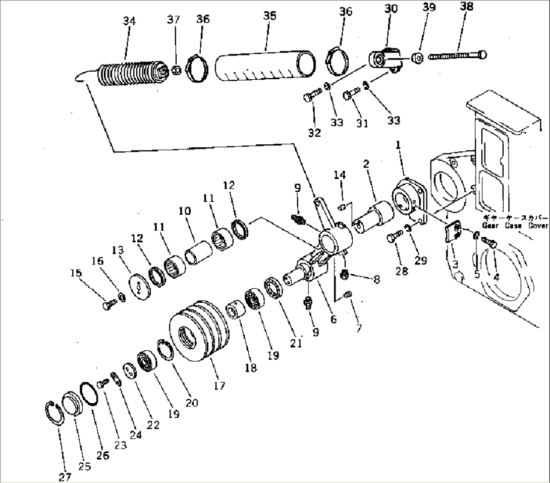 TENSION PULLEY AND MOUNTING (TWIN TURBOCHARGER)(#11794-)